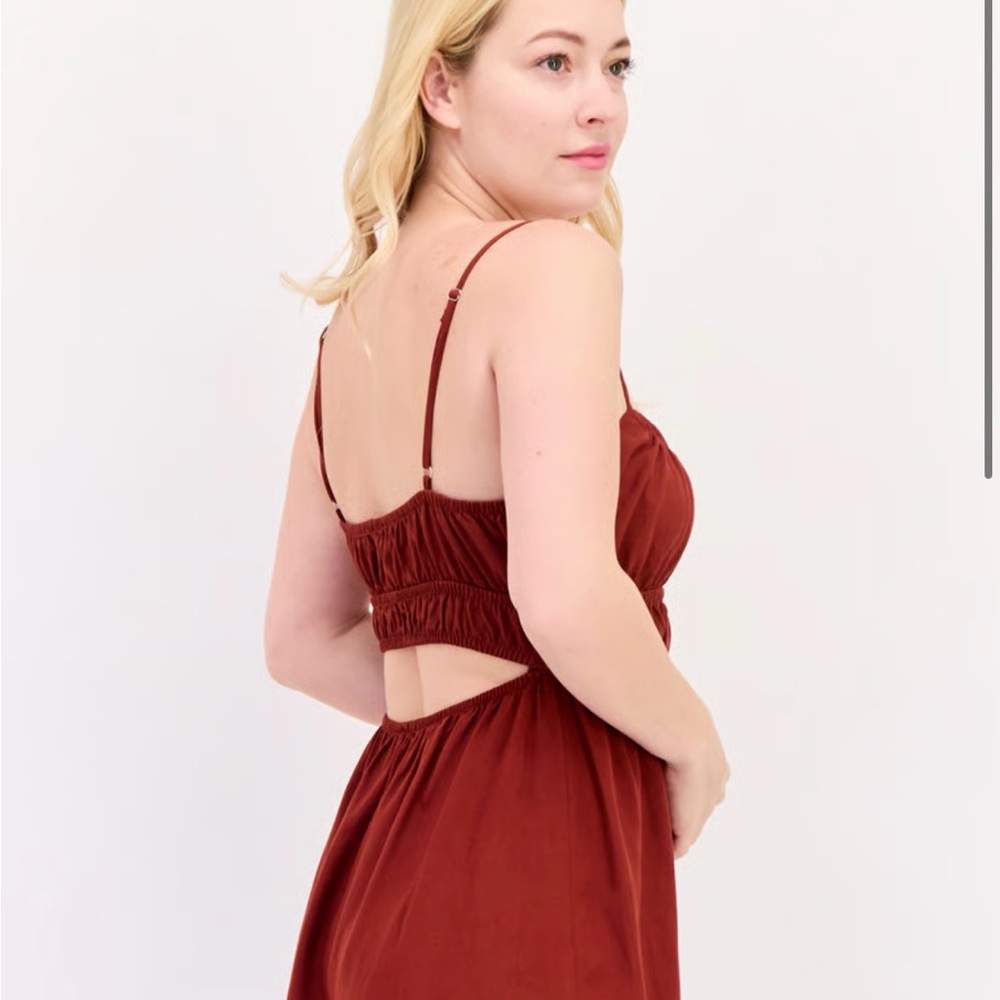 Pull&Bear Rust Red Dress - Picture 3 of 9